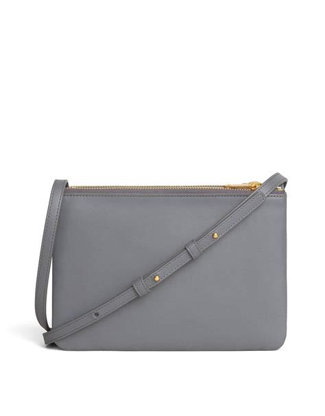 celine trio dark grey|Large Trio bag in smooth lambskin .